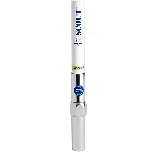 Scout 8 QuickFit White VHF Antenna w5M Cable FME Quick 6 Foam Filled 6db Solid Brass Copper Element PF AN NVHF00040T