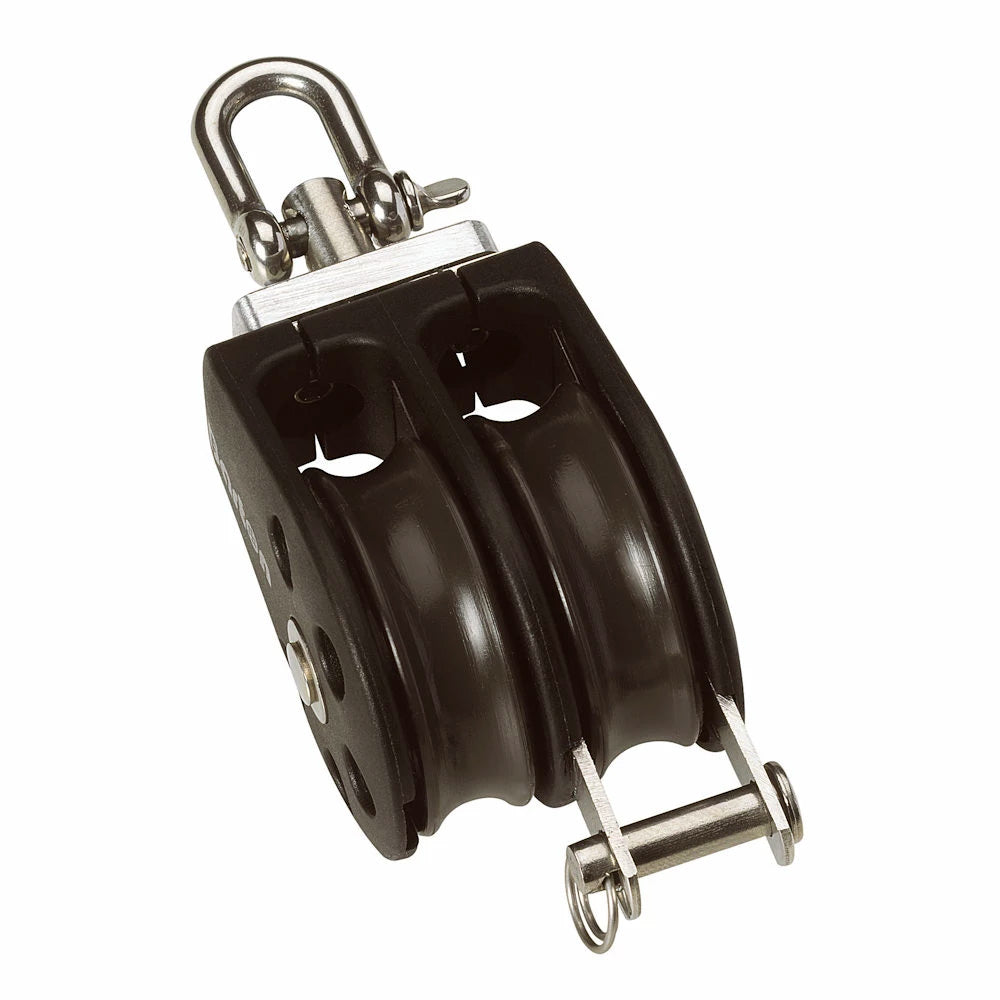 Barton Size 1 30mm Plain Bearing Pulley Block Double Swivel Becket N01231