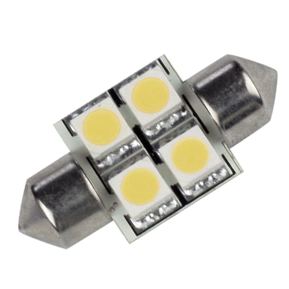 Lunasea Pointed Festoon 4 LED Light Bulb 31mm Cool White LLB202C2100