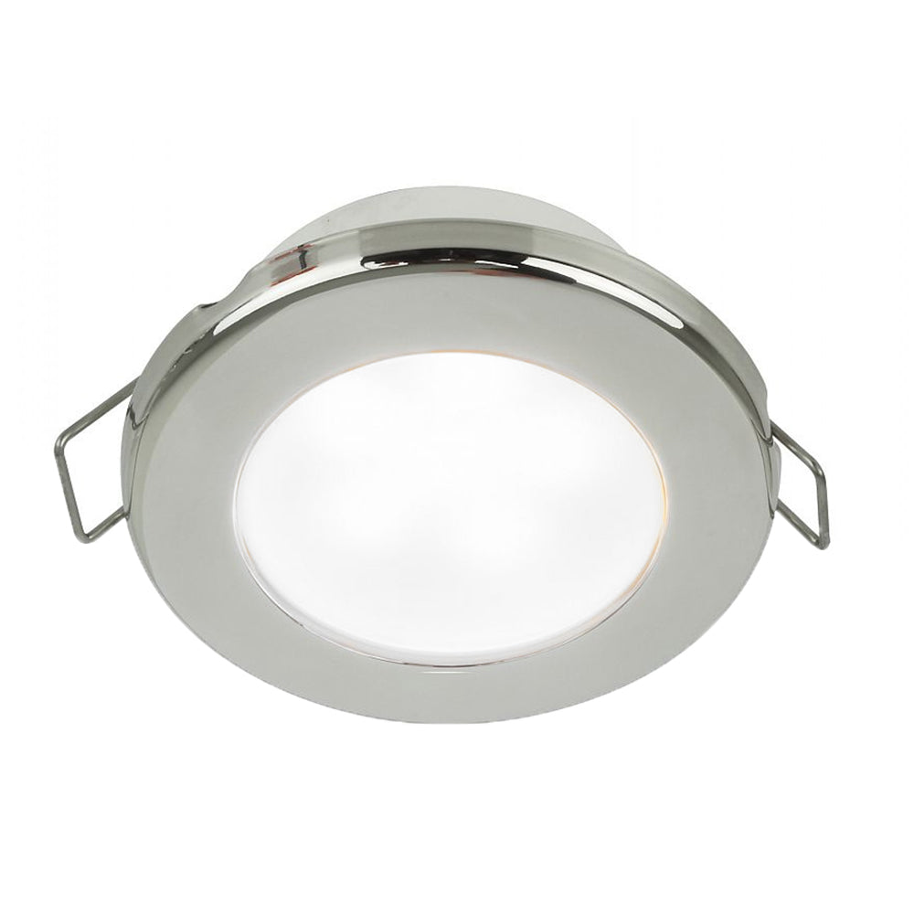 Hella Marine EuroLED 75 3 Round Spring Mount Down Light White LED Stainless Steel Rim 12V 958110521