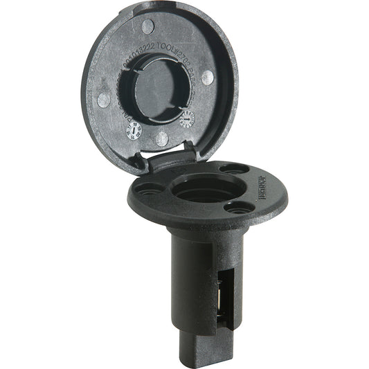 Attwood LightArmor PlugIn Base 2 Pin Black Round 910R2PB7