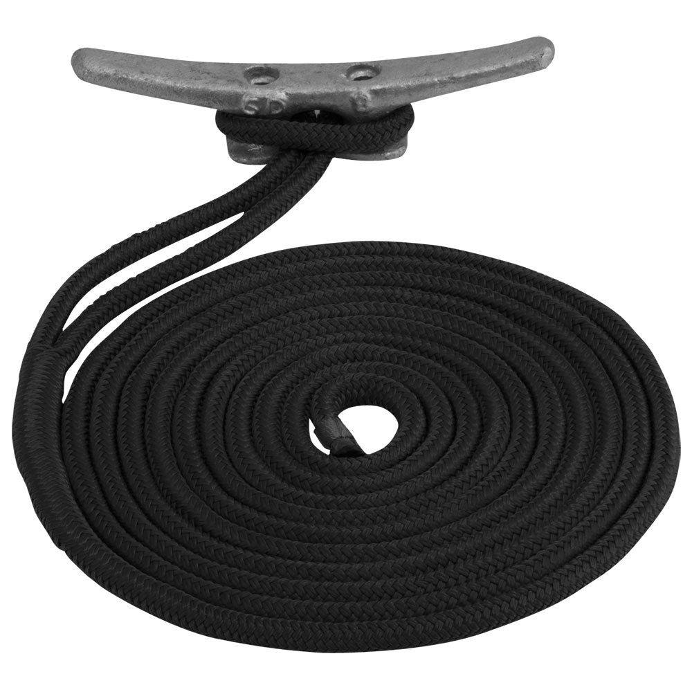 SeaDog Double Braided Nylon Dock Line 38 x 15 Black 302110015BK1