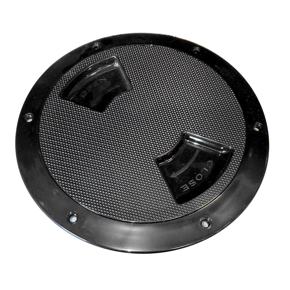 SeaDog QuarterTurn Textured Deck Plate wInternal Collar Black 8 3363871