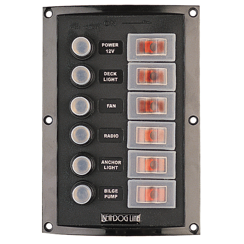 SeaDog Splash Guard Circuit Breaker Panel 6 Circuit 4248061