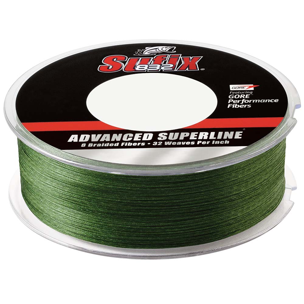 Sufix 832 Advanced Superline Braid 30lb LowVis Green 600 yds 660230G