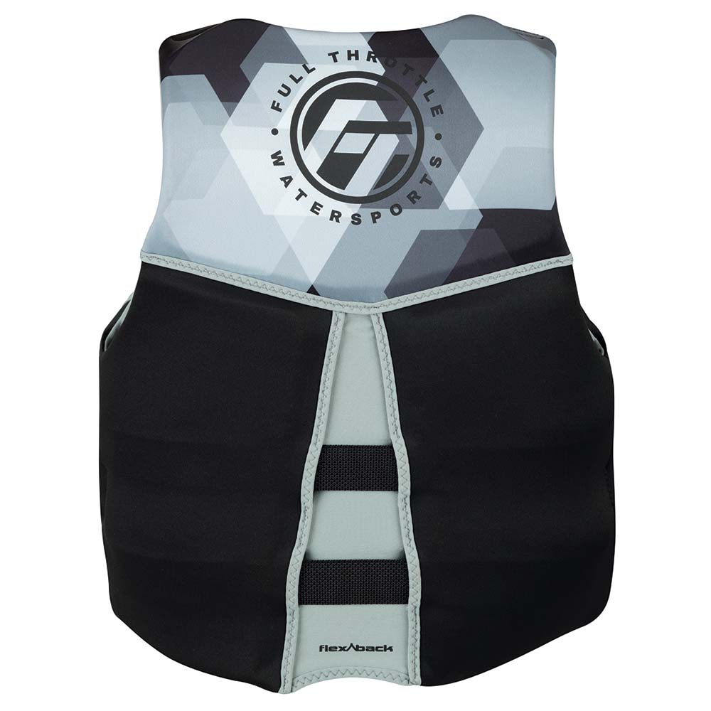 Full Throttle Mens RapidDry FlexBack Life Jacket XL BlackGrey 14250070105022