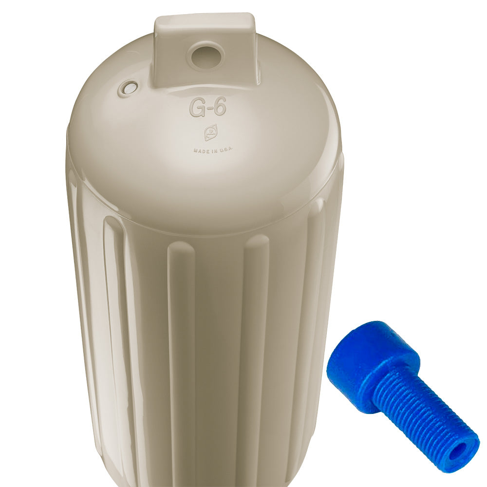 Polyform G6 Twin Eye Fender 11 x 30 Sand wAdapter G6 SAND WAIR ADAPTER