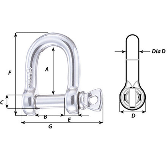 Wichard HR D Shackle Diameter 14 11203W
