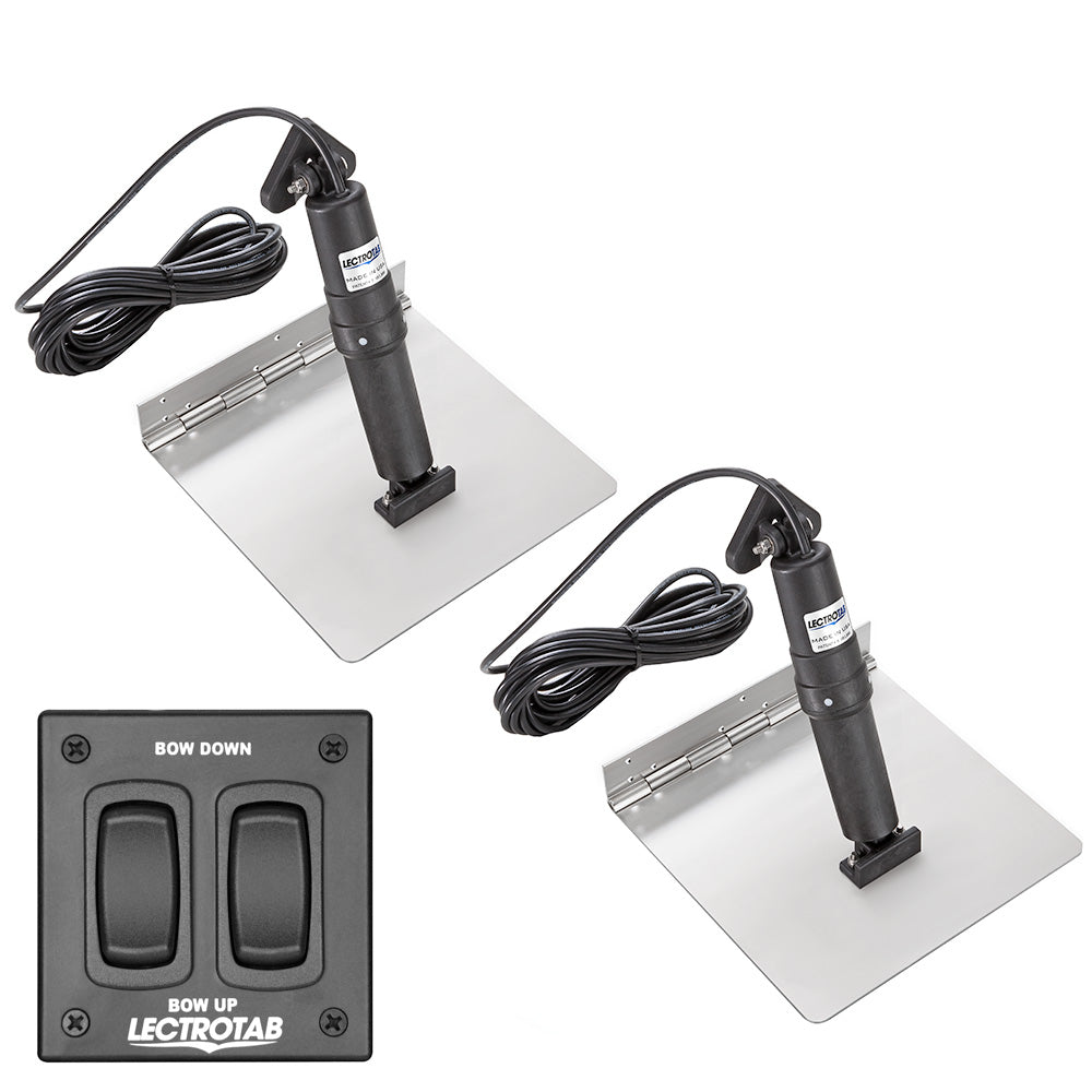 Lectrotab XKA Stainless Steel Trim Tab Kit wRocker Switch 12 x 24 XKAF12X24