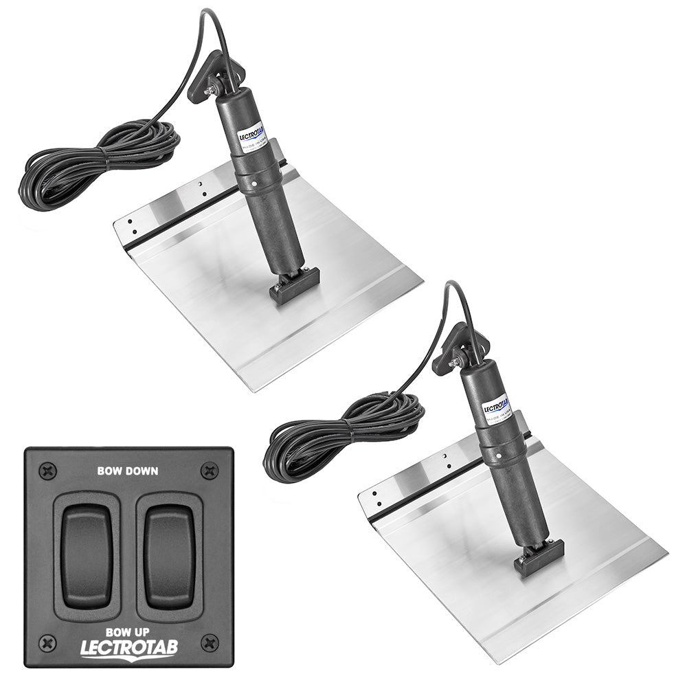 Lectrotab XKA Aluminum Alloy Trim Tab Kit wRocker Switch 9 x 24 XKAF9X24A