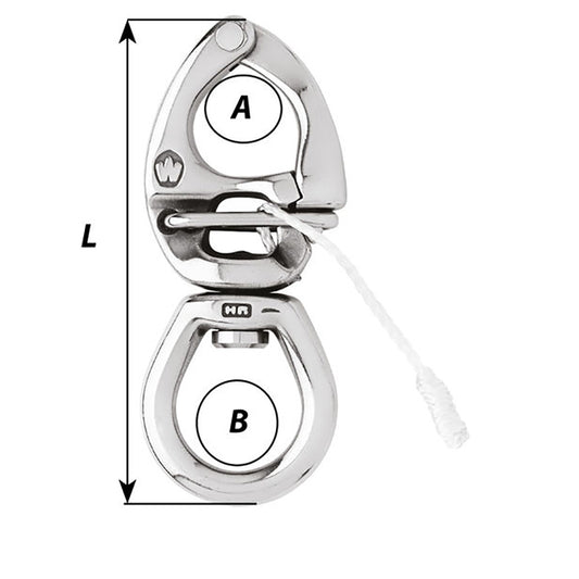 Wichard HR Quick Release Snap Shackle With Large Bail 160mm Length 61964 2778W