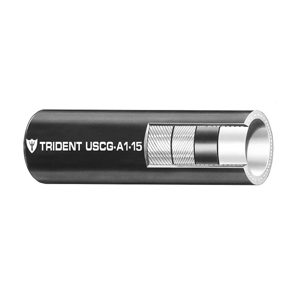 Trident Marine 516 x 50 Boxed Low Permeation Type A115 Fuel Line Hose Black 3650566