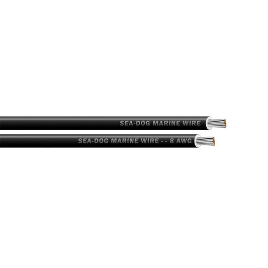 SeaDog 8 AWG Black Primary Wire  25 8008010