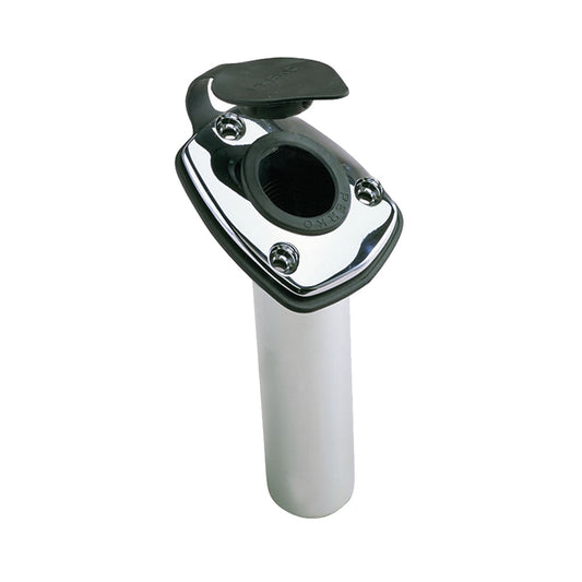Perko Fishing Rod Holder  65 Angled Flush Mount  Chrome Plated Zinc 1205DP0CHR