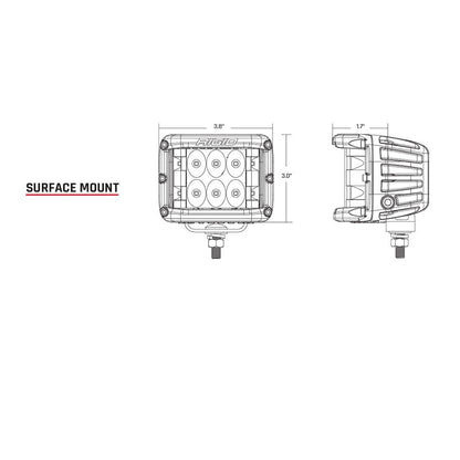 RIGID Industries DSS Series PRO Driving Surface Mount  Pair  Black 262313