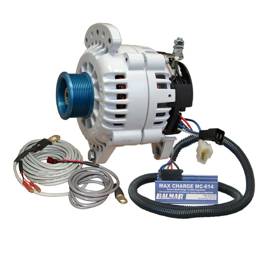 Balmar Alternator 120 AMP Kit 120V 315 Dual Foot Saddle J10 Pulley Regulator  Temp Sensor 60YPMC120J10