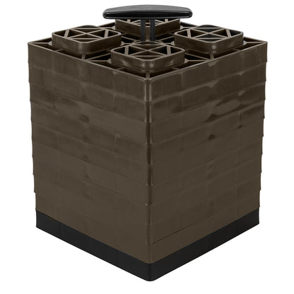 Camco FasTen Leveling Blocks wTHandle  2x2  Brown 10Pack 44521
