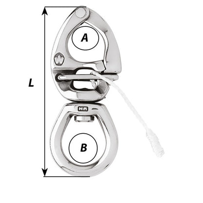 Wichard HR Quick Release Snap Shackle With Large Bail110mm Length  42164 2775W