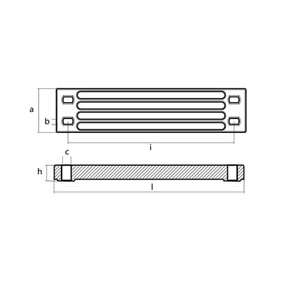 Tecnoseal Zinc Yamaha Bar Anode fEngine Bracket 011121